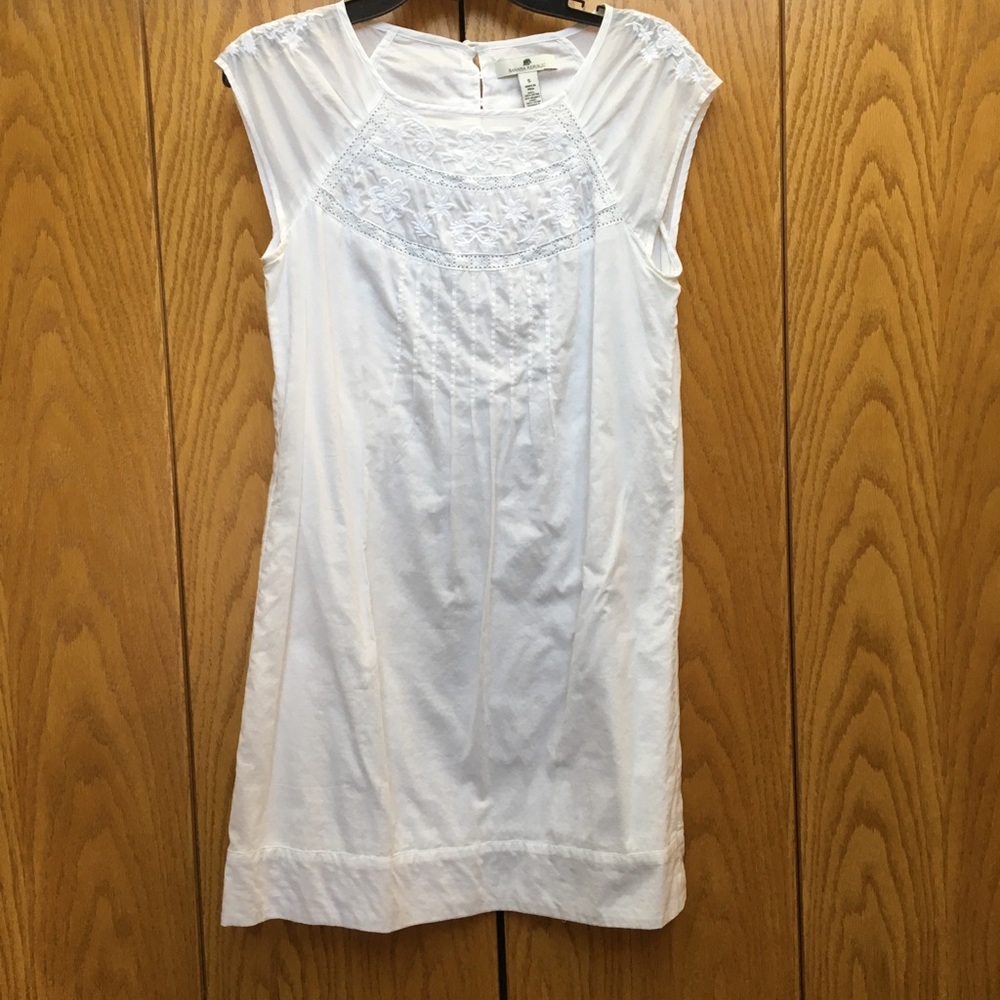 Banana republic white cotton dress